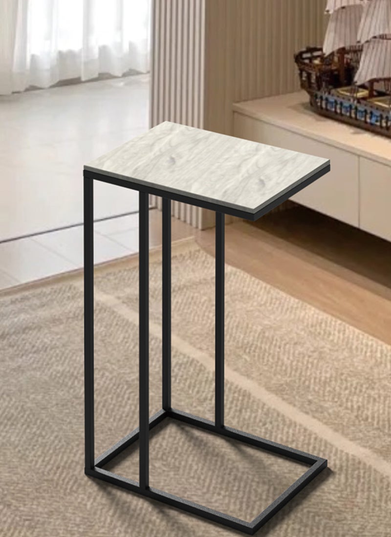 Sharpdo Square Coffee Table Simple Modern Living Room Home Tempered Glass Light Luxury Style Side Table 40*30*51CM - Image 1