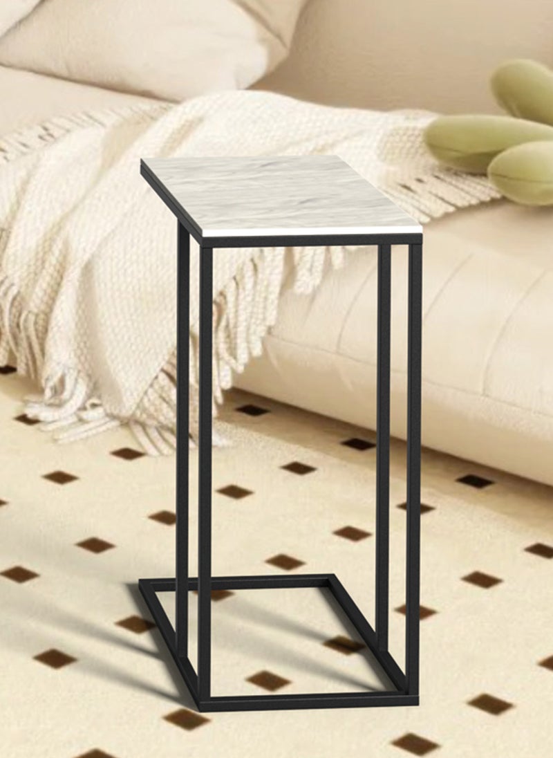 Sharpdo Square Coffee Table Simple Modern Living Room Home Tempered Glass Light Luxury Style Side Table 40*30*51CM - Image 4