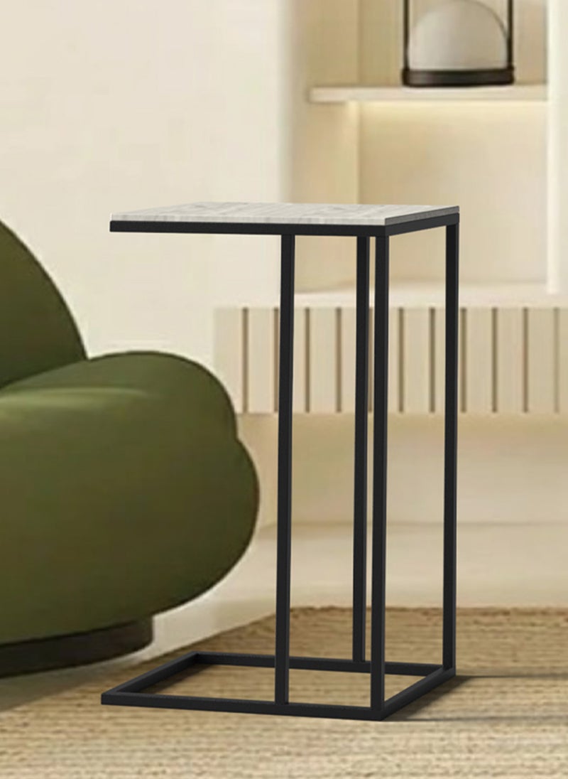 Sharpdo Square Coffee Table Simple Modern Living Room Home Tempered Glass Light Luxury Style Side Table 40*30*51CM - Image 3