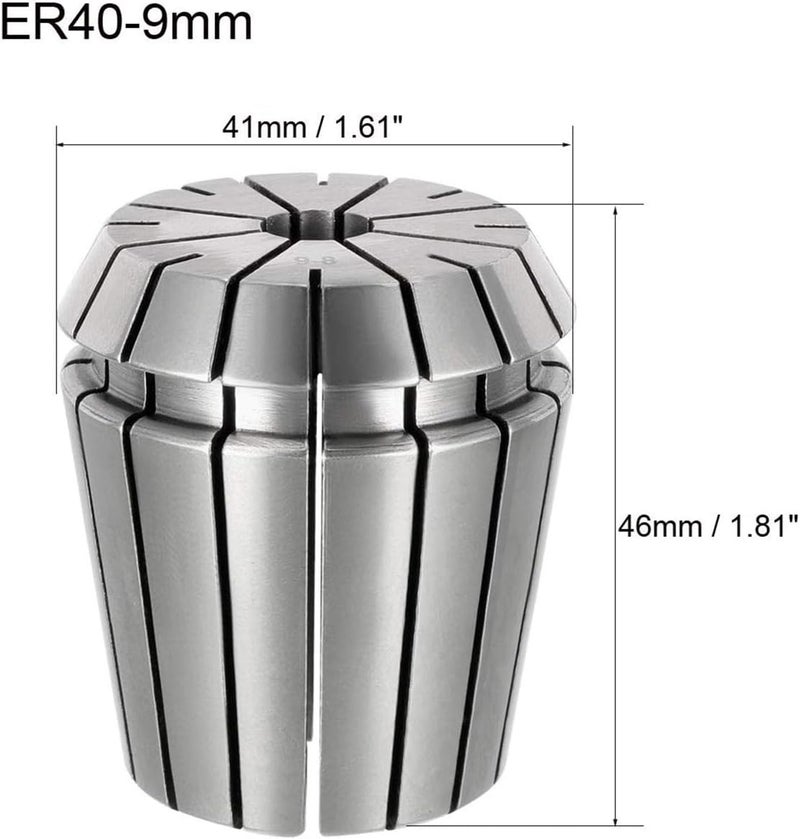MECRAAF ER40 High Precision Spring Collet for CNC Workholding Engraving Collets Machine and Milling Lathe Chuck Tool (Pack of 1) (ER 40, 9-8 mm) - Image 2