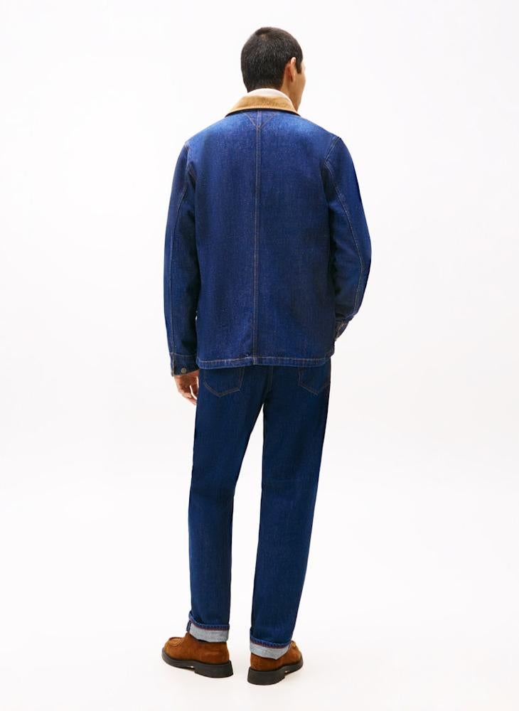 TOMMY HILFIGER Corduroy Collar Denim Chore Jacket - Image 2