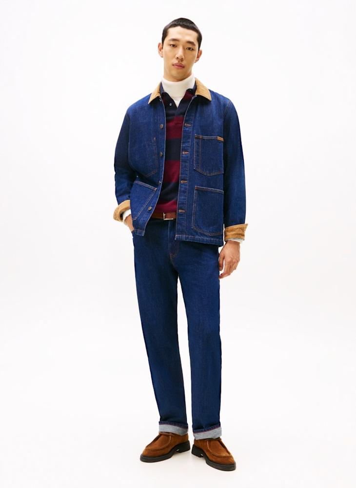 TOMMY HILFIGER Corduroy Collar Denim Chore Jacket - Image 4