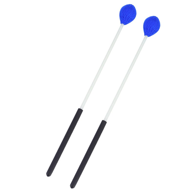 Fiberglass Marimba Mallets With Mushroom Shaped Yarn Heads 1 Pair Soft Durable Rubber - Image 3