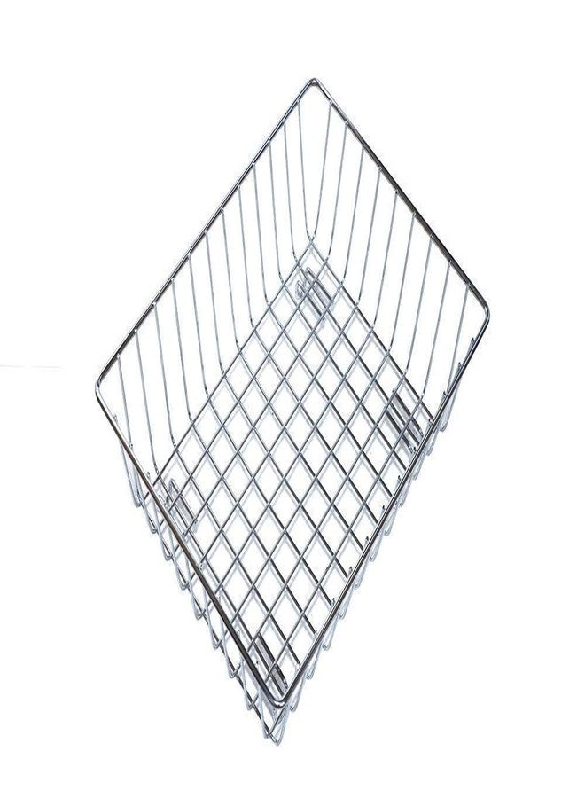 Dhaval Stainless Steel Dish Drainer with Drain Tray, Detachable Cutlery Stand | Bartan Plate Drying Basket Stand (38x28x13cm) - Image 3