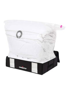 COMPACTOR Space Saving Semi Rigid Under Bed Vacuum Storage Box Black and Clear 145 L RAN8944  - Image 1