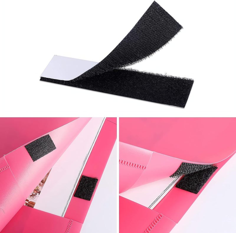 Zikra Double Sided Sticky, 32Pcs Heavy Duty Hook and Loop Tape Strips with Adhesive Sticky Back, Strength Fasten Interlocking, for Home Office - Image 3