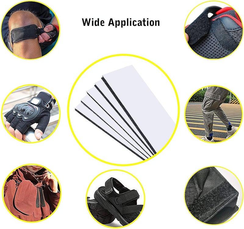 Zikra Double Sided Sticky, 32Pcs Heavy Duty Hook and Loop Tape Strips with Adhesive Sticky Back, Strength Fasten Interlocking, for Home Office - Image 2