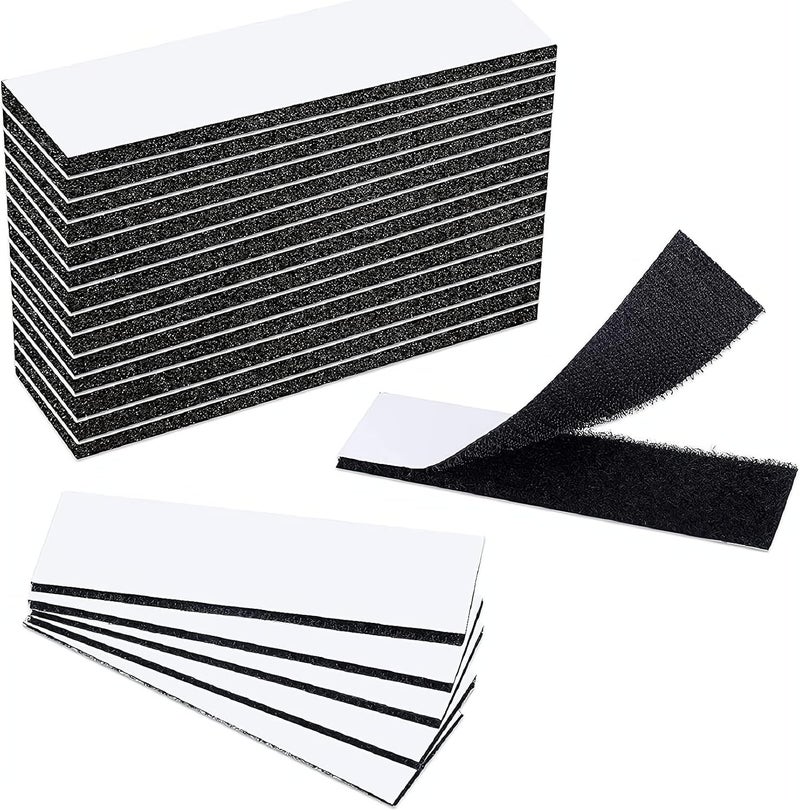 Zikra Double Sided Sticky, 32Pcs Heavy Duty Hook and Loop Tape Strips with Adhesive Sticky Back, Strength Fasten Interlocking, for Home Office - Image 1