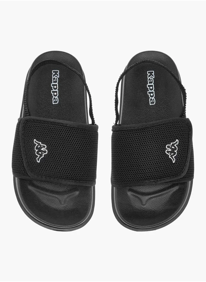 Kappa Boys Textured Slides With Elastic Strap