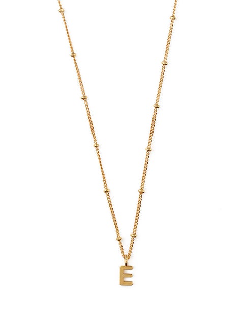 Initial E Satellite Chain Necklace