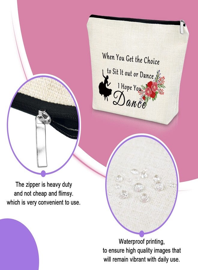 Sazuwu Dance Gifts for Women Dance Lover Gift Makeup Bag Dance Team Gift for Girls Dance Recitals Gift Cosmetic Bag Dance Teacher Appreciation Gifts Birthday Graduation Christmas Gifts Travel Bag - Image 3