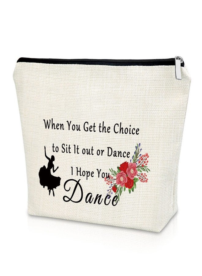 Sazuwu Dance Gifts for Women Dance Lover Gift Makeup Bag Dance Team Gift for Girls Dance Recitals Gift Cosmetic Bag Dance Teacher Appreciation Gifts Birthday Graduation Christmas Gifts Travel Bag - Image 1