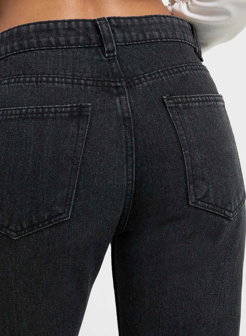 جينجر جينز مستقيم بخصر مرتفع - Image 5