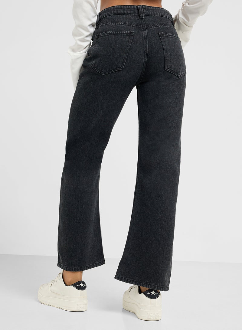 جينجر جينز مستقيم بخصر مرتفع - Image 3