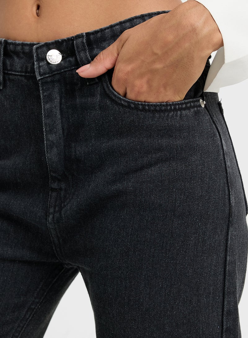 جينجر جينز مستقيم بخصر مرتفع - Image 4