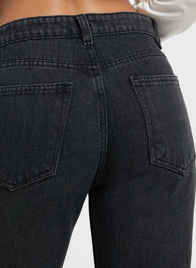 Ginger  High Rise Straight Fit Jeans for Women | Best Price UAE