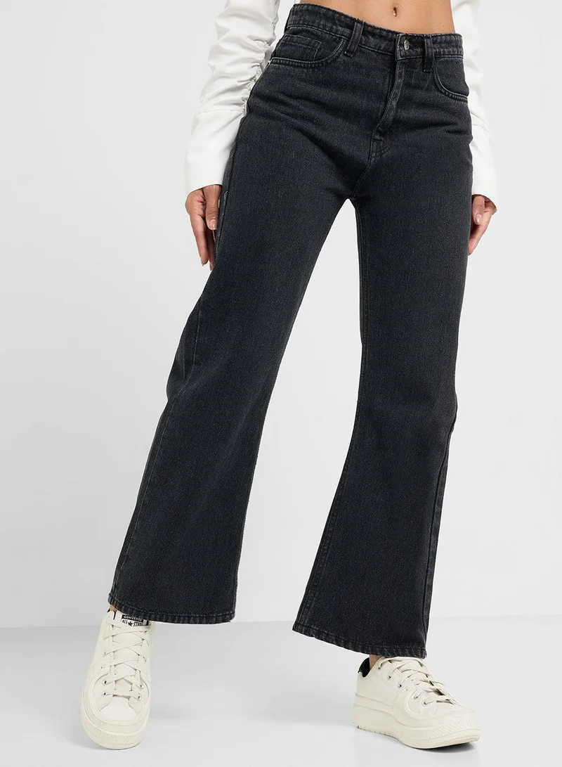Ginger  High Rise Straight Fit Jeans for Women | Best Price UAE