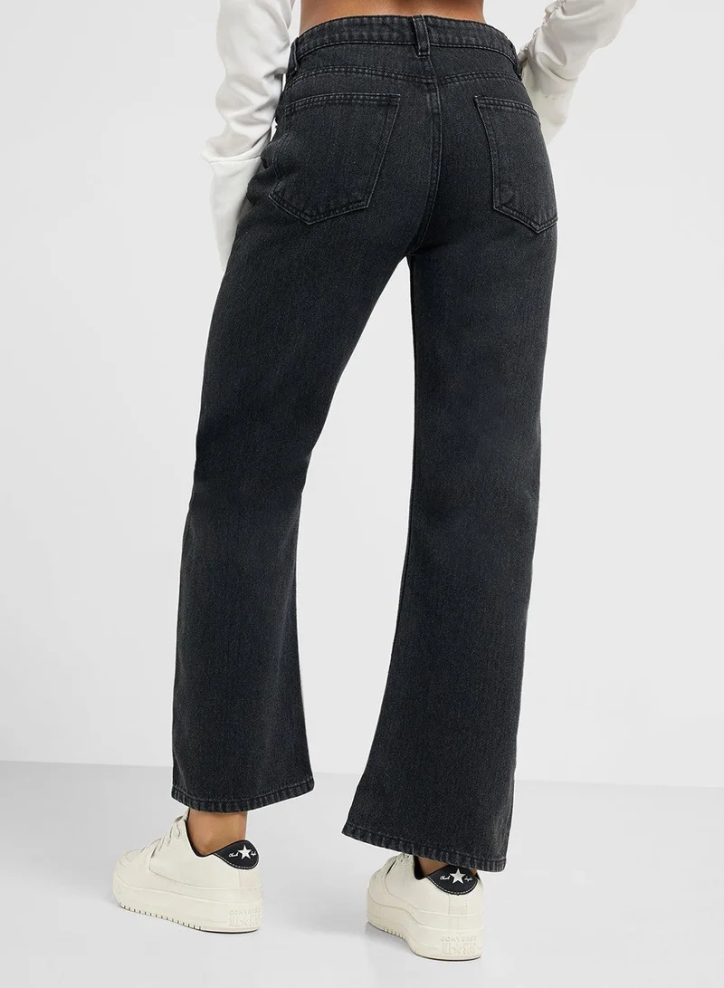 Ginger  High Rise Straight Fit Jeans for Women | Best Price UAE