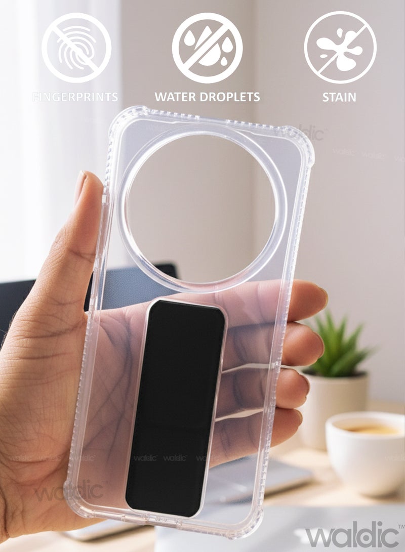 Honor X9d Case | Designed for Honor X9d | Slim TPU Airbag Bumper Shock Absorption Rubber Soft Silicone Case With magnetic Hand Grip Cover Fit for Honor X9d | Clear/Black - view 4