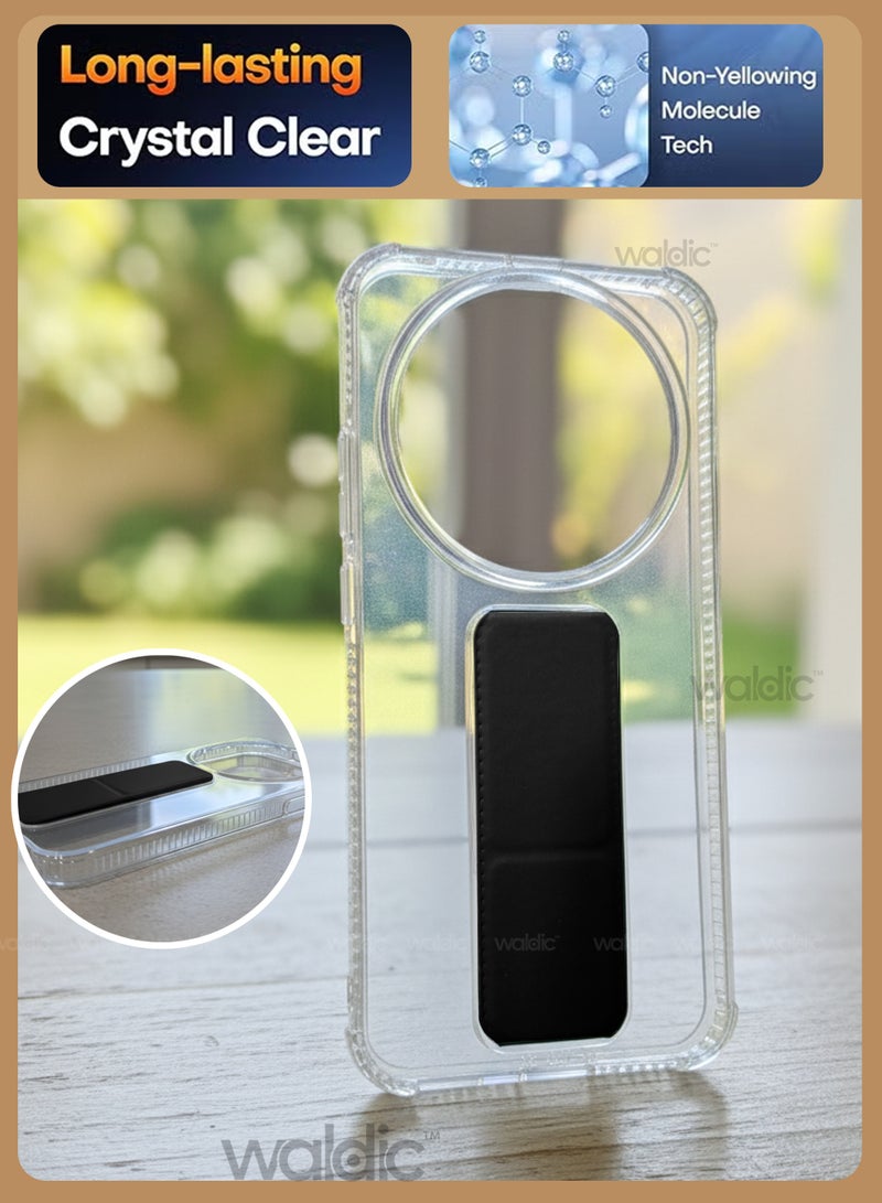 Honor X9d Case | Designed for Honor X9d | Slim TPU Airbag Bumper Shock Absorption Rubber Soft Silicone Case With magnetic Hand Grip Cover Fit for Honor X9d | Clear/Black - view 5