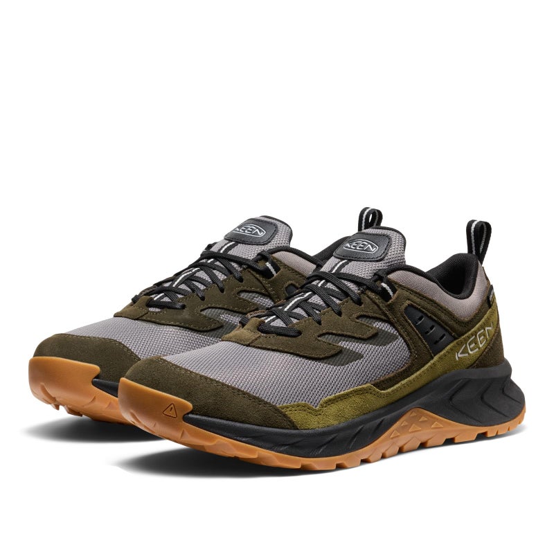 KEEN Men's Hightrail Low Height Durable Lightweight Breathable Leather Waterproof Hiking Shoes, Steel Grey/Forest Night, 11.5 - Image 4