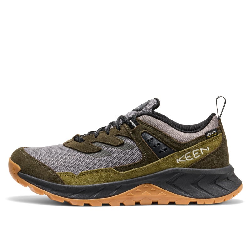 KEEN Men's Hightrail Low Height Durable Lightweight Breathable Leather Waterproof Hiking Shoes, Steel Grey/Forest Night, 11.5 - Image 3