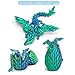 Flavery 3D Printed Flying Dragon in Egg Large Surprise Egg with Flexible Winged Dragon Inside Mystery Fidget Toy Birthday Gift Desk Figure Decor Easter Basket Essentials Green Mix Blue - Image 4