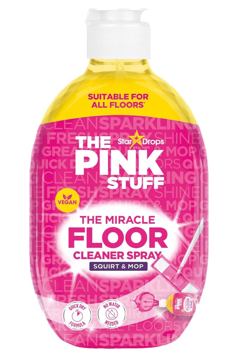 ذا بينك ستاف رذاذ منظف الأرضيات المعجزة، تركيبة سريعة الجفاف، لا يحتاج إلى ماء، مناسب للنباتيين، مناسب لجميع الأرضيات - برائحة الراوند المنعشة، 750 مل - Image 1