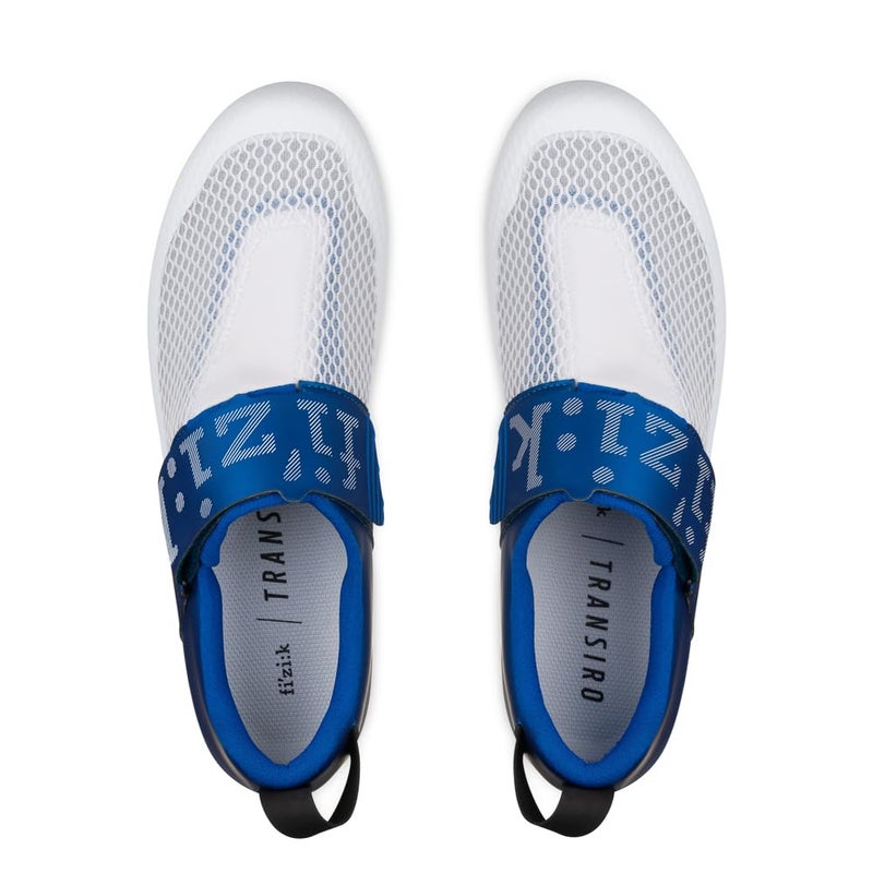 Fizik Transiro Hydra, Highly Breathable Triathlon Innovative Shoes, White/Metallic Blue, 7 - Image 3