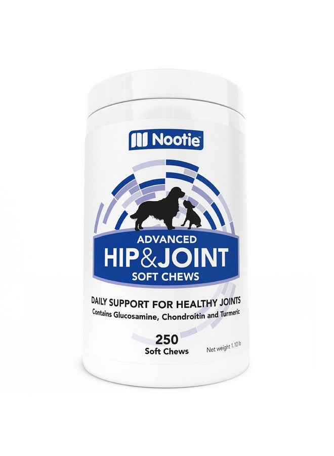 nootie Nootie Glucosamine for Dogs - 250 ct - Hip and Joint Soft Chews Supplement for Dogs - Daily Dog MSM Chondroitin Chews with Turmeric - Joint Care Vitamins for All Breeds and Sizes USA - Image 1