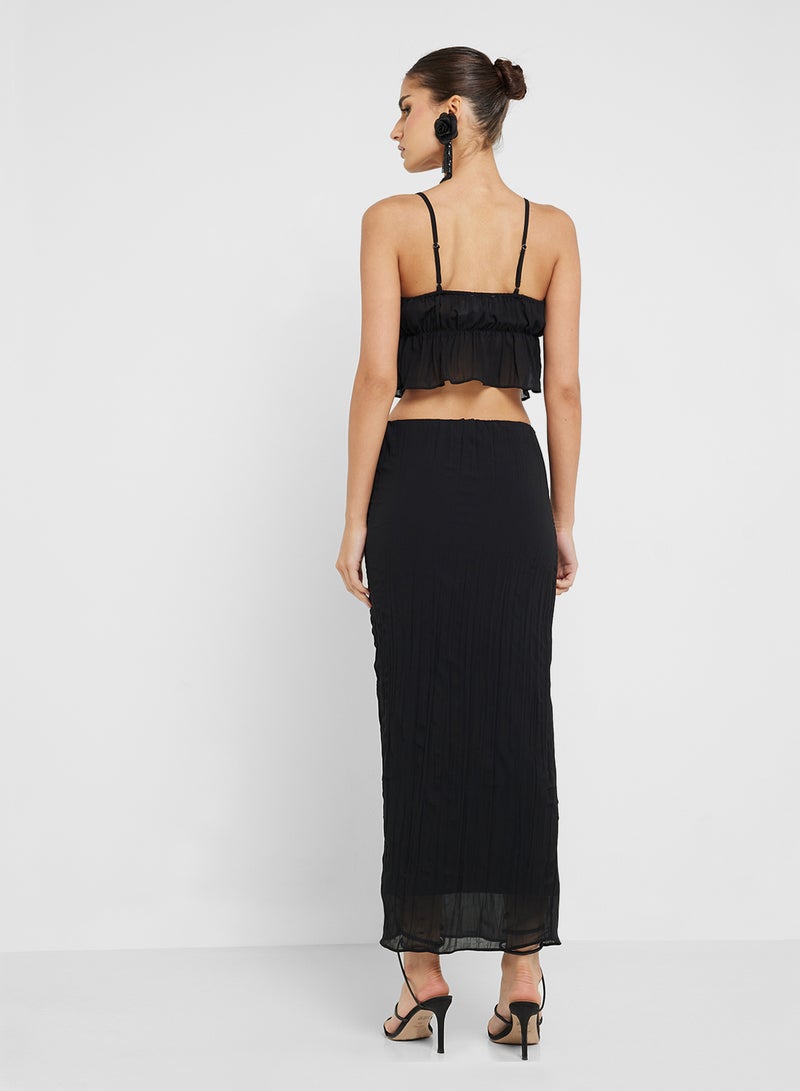 جينجر طقم كامي كروب توب وتنورة ماكسي - Image 2