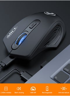 iMice iMice  2.4G SINGLE  MODE RECHARGEABLE SILENT 4-BUTTON WIRELESS GAMING MOUSE TYPE C INTERFACE  - Image 2