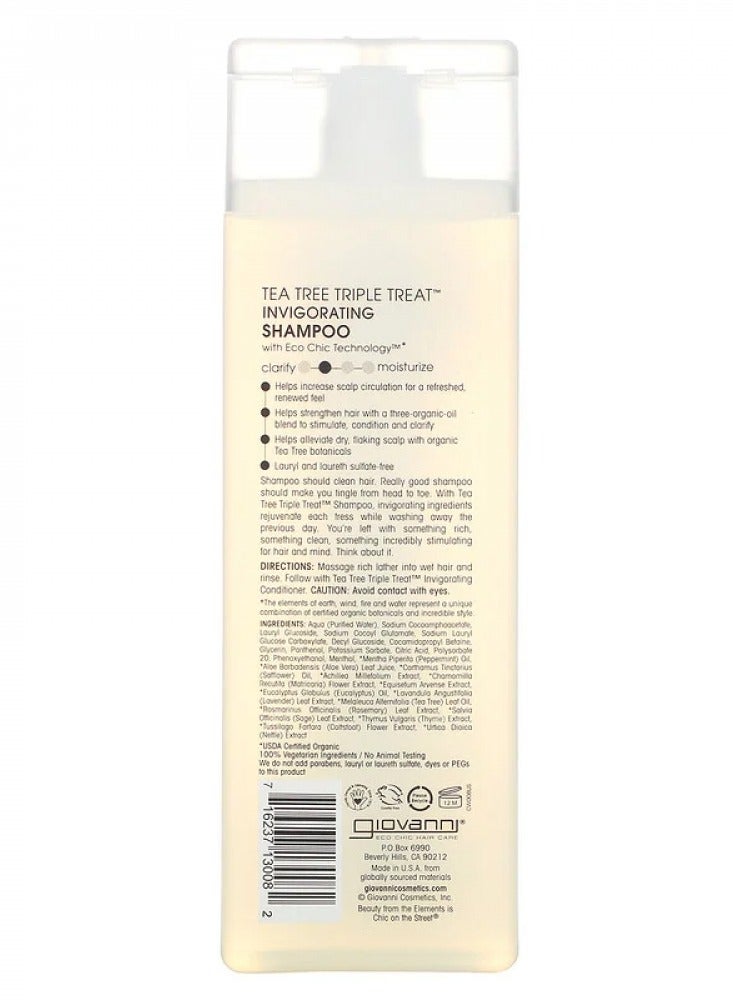 جيوفاني التنشيط شجرة الشاي شامبو - الثلاثي علاج تعزيز، تكييف، وتوضيح اليومية الصيغة، 8.5 اونصة (حزمة من 1) - Image 2