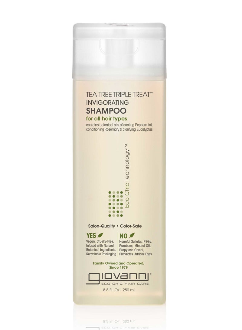 جيوفاني التنشيط شجرة الشاي شامبو - الثلاثي علاج تعزيز، تكييف، وتوضيح اليومية الصيغة، 8.5 اونصة (حزمة من 1) - Image 1