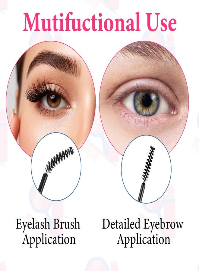 Yolev 100Pcs Disposable Mascara Wands Black Eye Lash Spoolies Small Lash Wands Makeup Brush Applicators Eyebrow Spoolies for Eyelash Extensions Eye Lash and Makeup Brush - Image 3