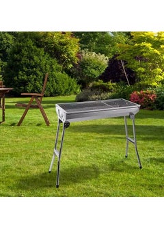Cady One Stainless Steel Charcoal Bbq Grill With Stand Black 73x71x34cm  - Image 5