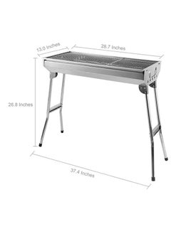 Cady One Stainless Steel Charcoal Bbq Grill With Stand Black 73x71x34cm  - Image 2