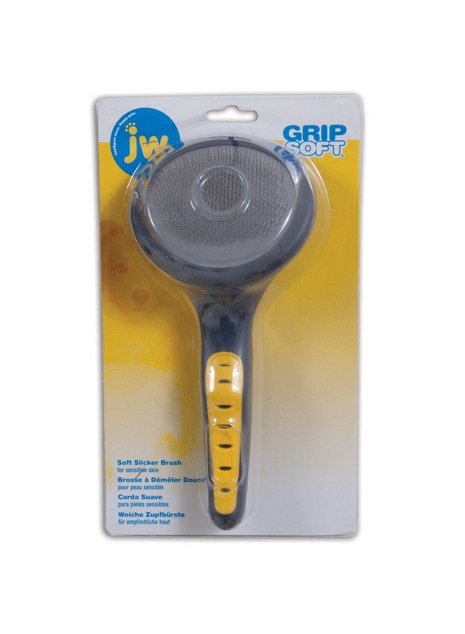 JW Pet Gripsoft Dog Soft Pin Slicker Brush With NonSlip Rubber Grip (Angled Stainless Steel Tines),Assorted Colors,8 Inch,65002 - Image 1