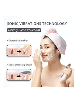 joyzzz 3-in-1 Electric Silicone Facial Cleansing Brush - IPX7 Waterproof Face Scrubber with Vibrating Massage, USB Rechargeable for Deep Cleaning, Blackhead Removal & Exfoliation (Gray)  - Image 2
