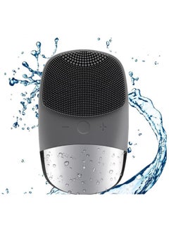 joyzzz 3-in-1 Electric Silicone Facial Cleansing Brush - IPX7 Waterproof Face Scrubber with Vibrating Massage, USB Rechargeable for Deep Cleaning, Blackhead Removal & Exfoliation (Gray)  - Image 1