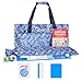 GUSTARIA American Mahjong Game Set 166 Blue Tiles 12 4 AllinOne Color RackPushers  Drawstring Bag Complete Mahjong Sets with Blue Printed Carrying Bag and Mahjong Tile Set Accessories - Image 2