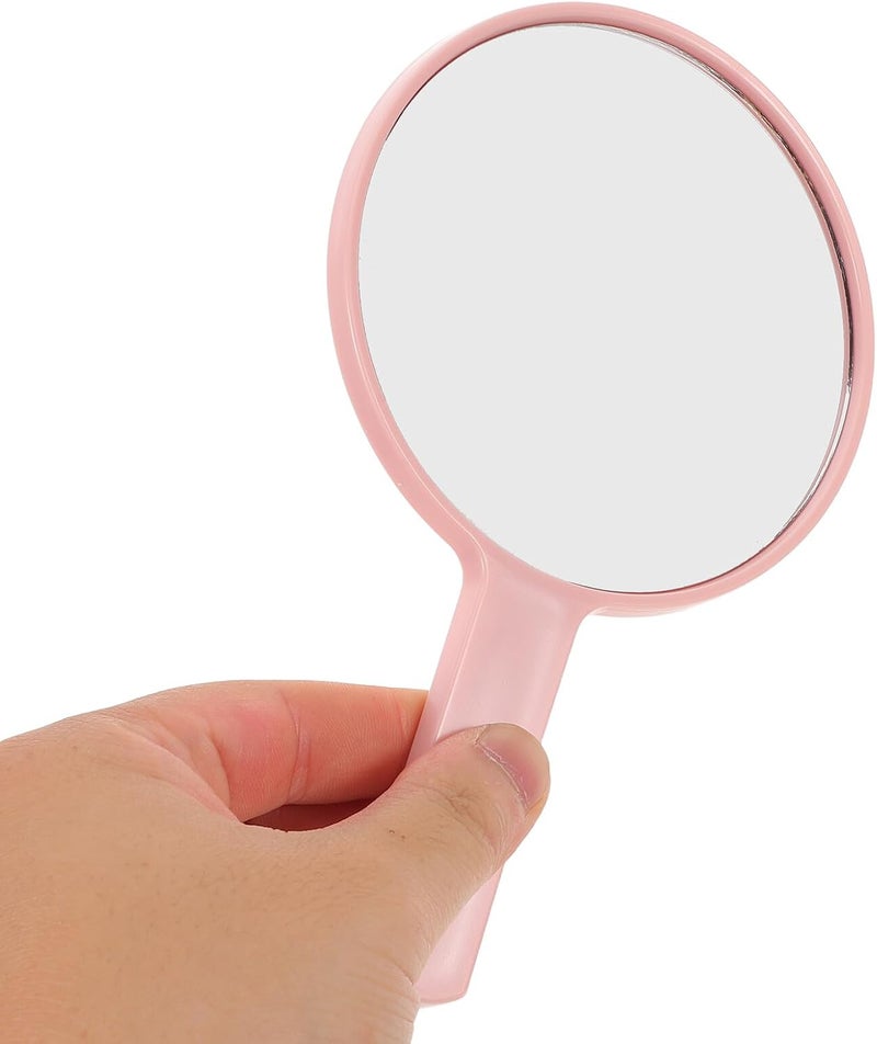4pcs Handheld Anti-Fog Round Makeup Mirrors 10x17cm Portable Small Personal Vanity Mirrors with Handle for Travel Home and Party Use - Image 4