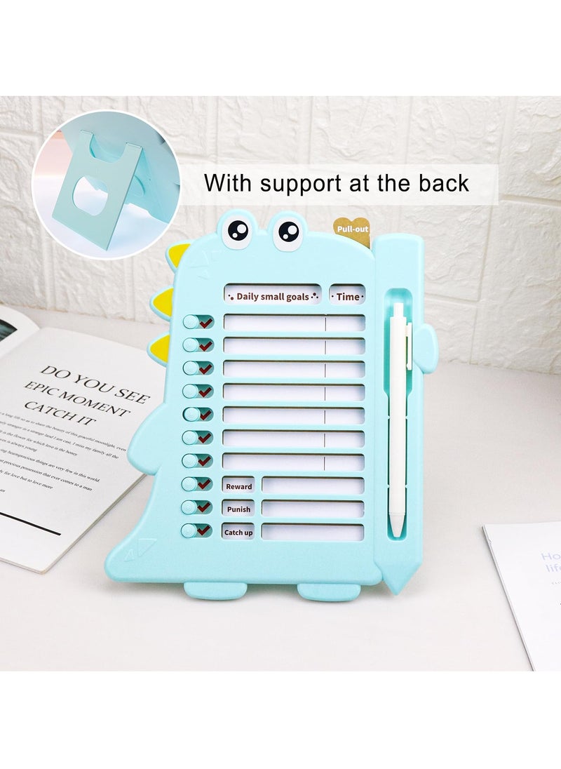 SYOSI Kids Chore Chart & Reward Checklist: Dry Erase Daily Routine Board with Cute Animal Design | Responsibility Morning Schedule for Children, Toddlers | Home Behavior Management Tool (Blue)  - Image 3
