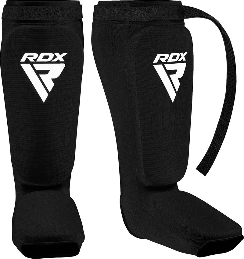 RDX Shin Guards for Kickboxing and Muay Thai - SATRA Approved MMA Leg Instep Protection Pads -M |White/Black (HYP-SIBW-M) - Image 1