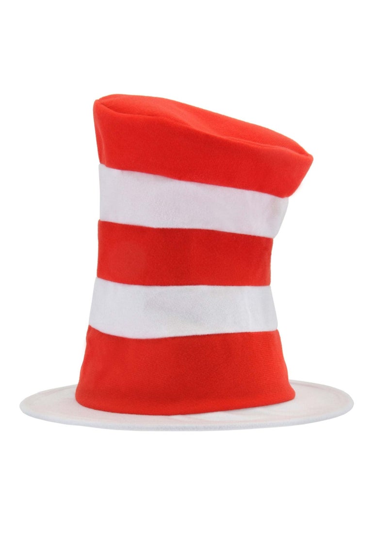 elope Dr. Seuss Cat in The Hat Striped Stovepipe Costume Hat for Kids Red - Image 4