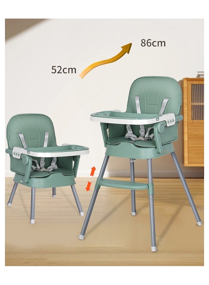 فول جوي كرسي طعام مرتفع قابل للتعديل للأطفال 4* 1 ، مقعد معزز لكرسي تغذية الأطفال,حزام أمان ,مسند قدم مع صينية قابلة للفصل ,كرسي عالٍ قابل للطي للأطفال الصغار من عمر 6 أشهر إلى 4 سنوات - Image 3
