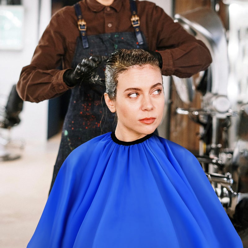 Barber Cloth Cape, Elastic Neckline and Buckle Closure, Perfect for Hair Salons - Image 5