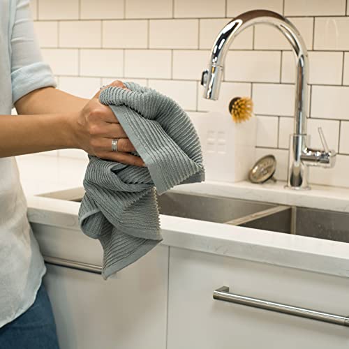 Now Designs Ripple Kitchen Towel, Set of 6, London Grey - Image 2