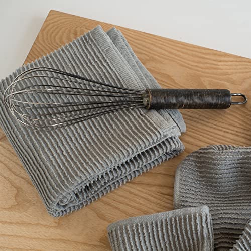 Now Designs Ripple Kitchen Towel, Set of 6, London Grey - Image 4