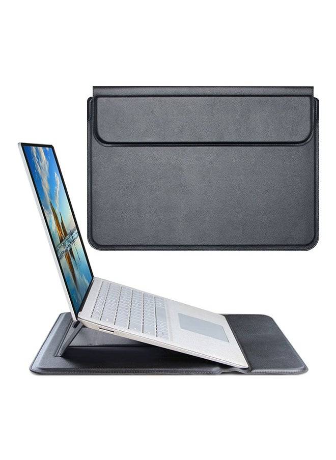 Generic - 3 In 1 Leather Laptop Bag, Pu Travel Briefcase, Shockproof Tablet Laptop Case With Built-In Adjustable Kickstand And Mouse Pad, Waterproof And Lightweight, Compatible With Microsoft, Laptop, Tablet, Macbook Air /13.3 Inch - Image 1